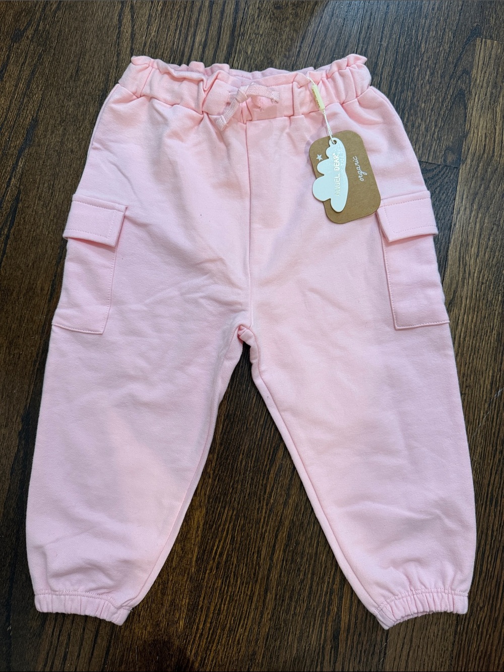 NWT Angel Dear Soft Pink Cargo Jogger Pants 18-24m